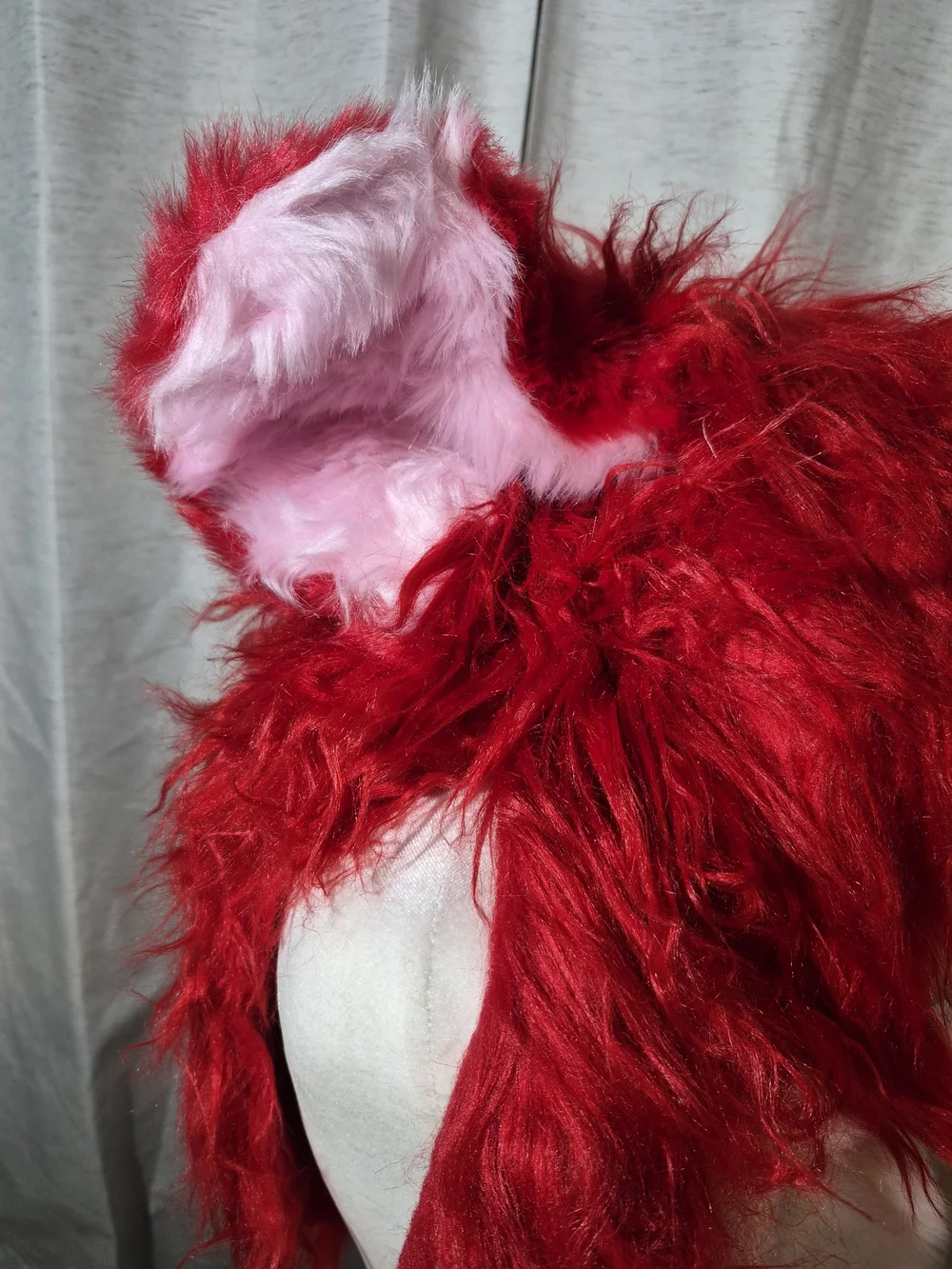 Fursuit Long Haired Husky Fox Mascot Head Party Halloween Fur Role-playing